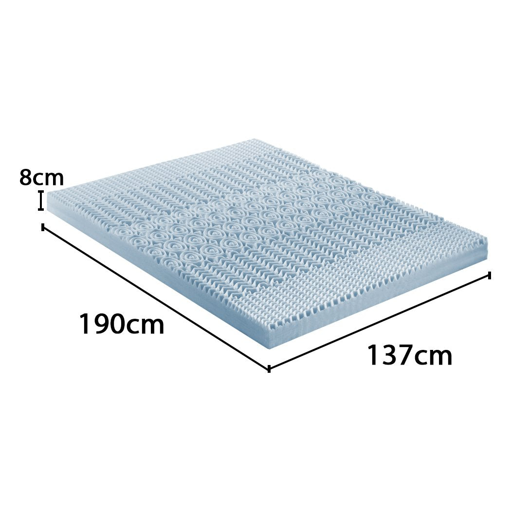 8cm Bedding Cool Gel Memory Foam Bed Mattress Topper Bamboo Cover Double Dreamz