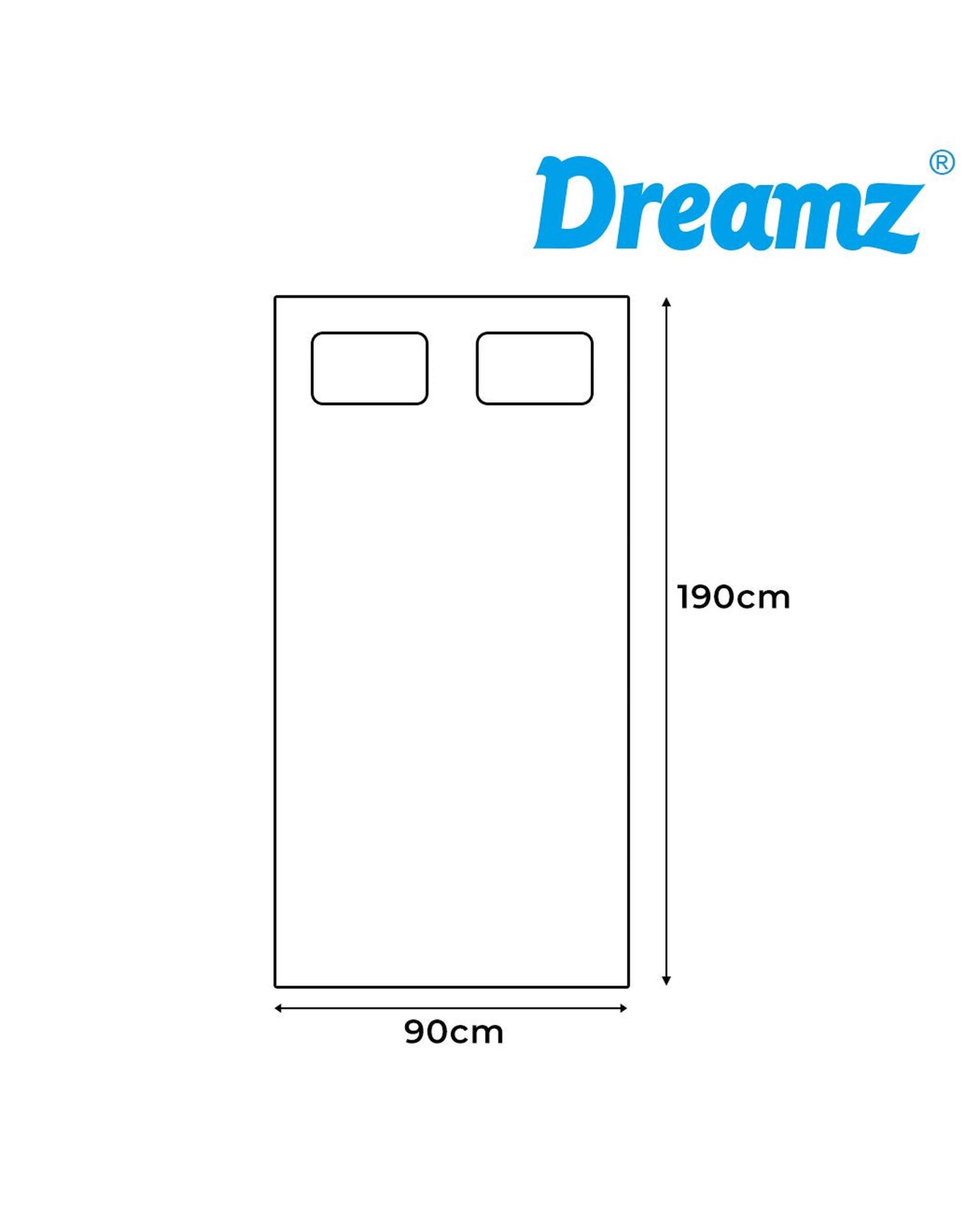 Bamboo Pillowtop Mattress Topper Protector Waterproof Cool Cover Single Dreamz