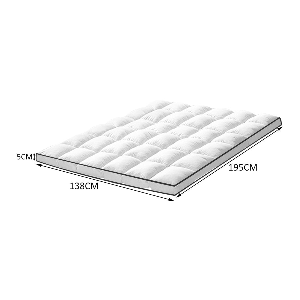 Bedding Luxury Pillowtop Mattress Topper Mat Pad Protector Cover Double Dreamz