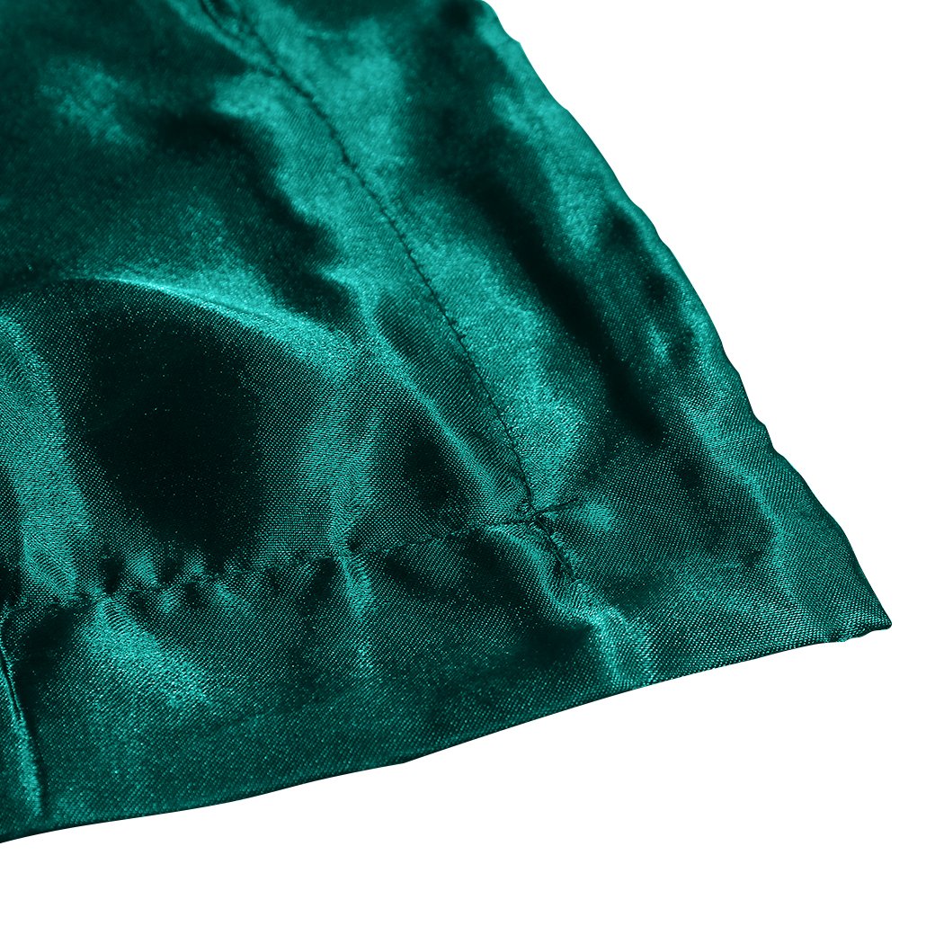 Silk Satin Quilt Duvet Cover Set in Single Size in Teal Colour Dreamz