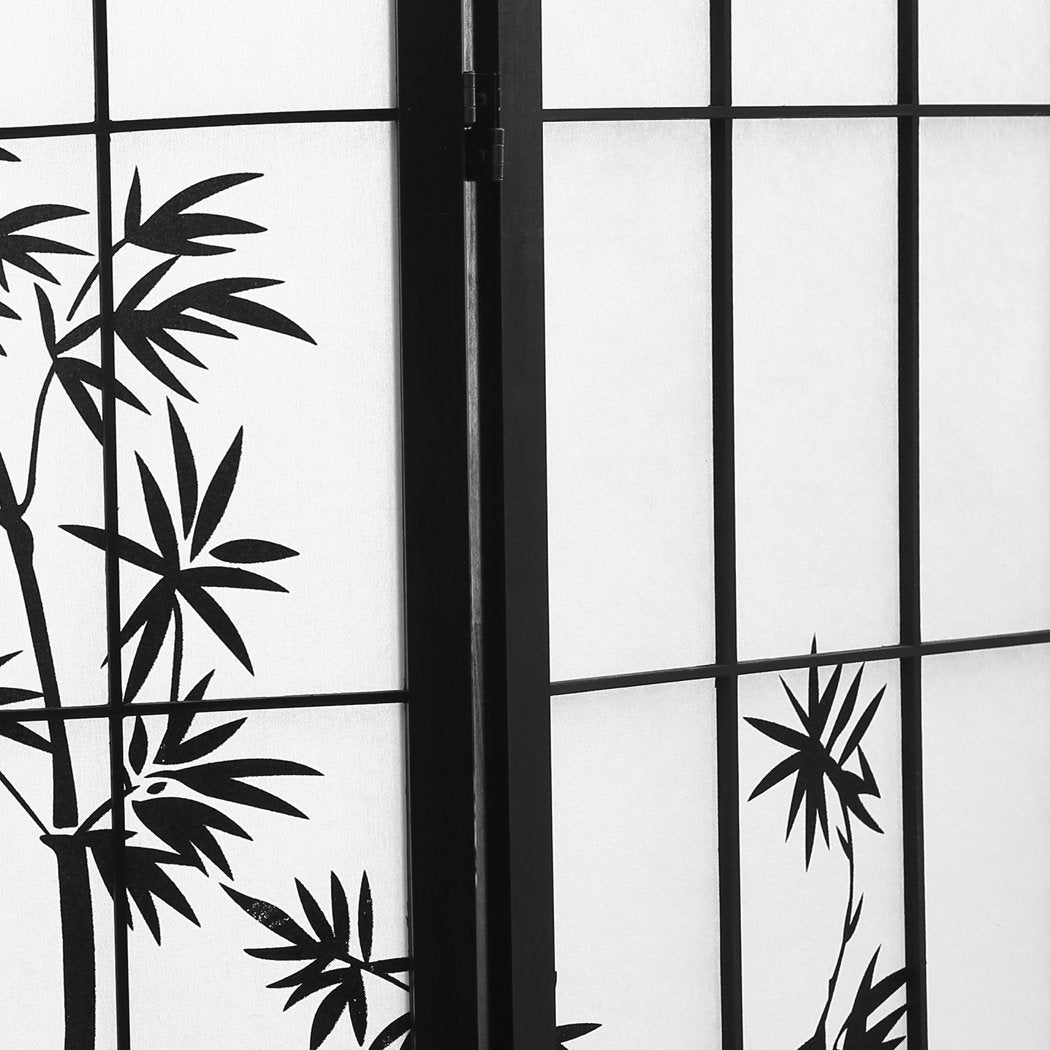 6 Panel Free Standing Foldable  Room Divider Privacy Screen Bamboo Print Levede