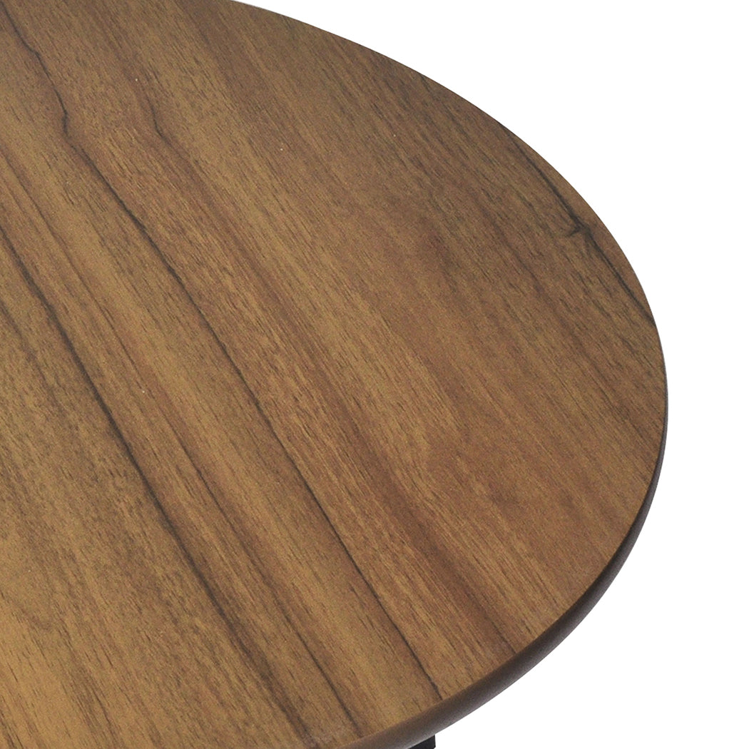 Bedside Tables Side Table Nightstand Storage Steel Legs Industrial Brown Levede