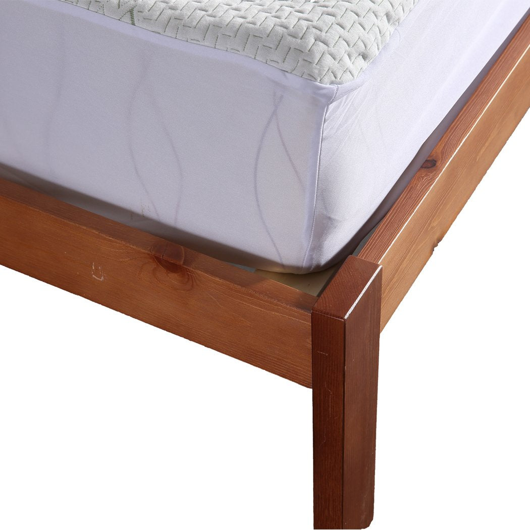 Pine Wood Kids Children Bed Frame Mattress Platform Base King Single Size Levede
