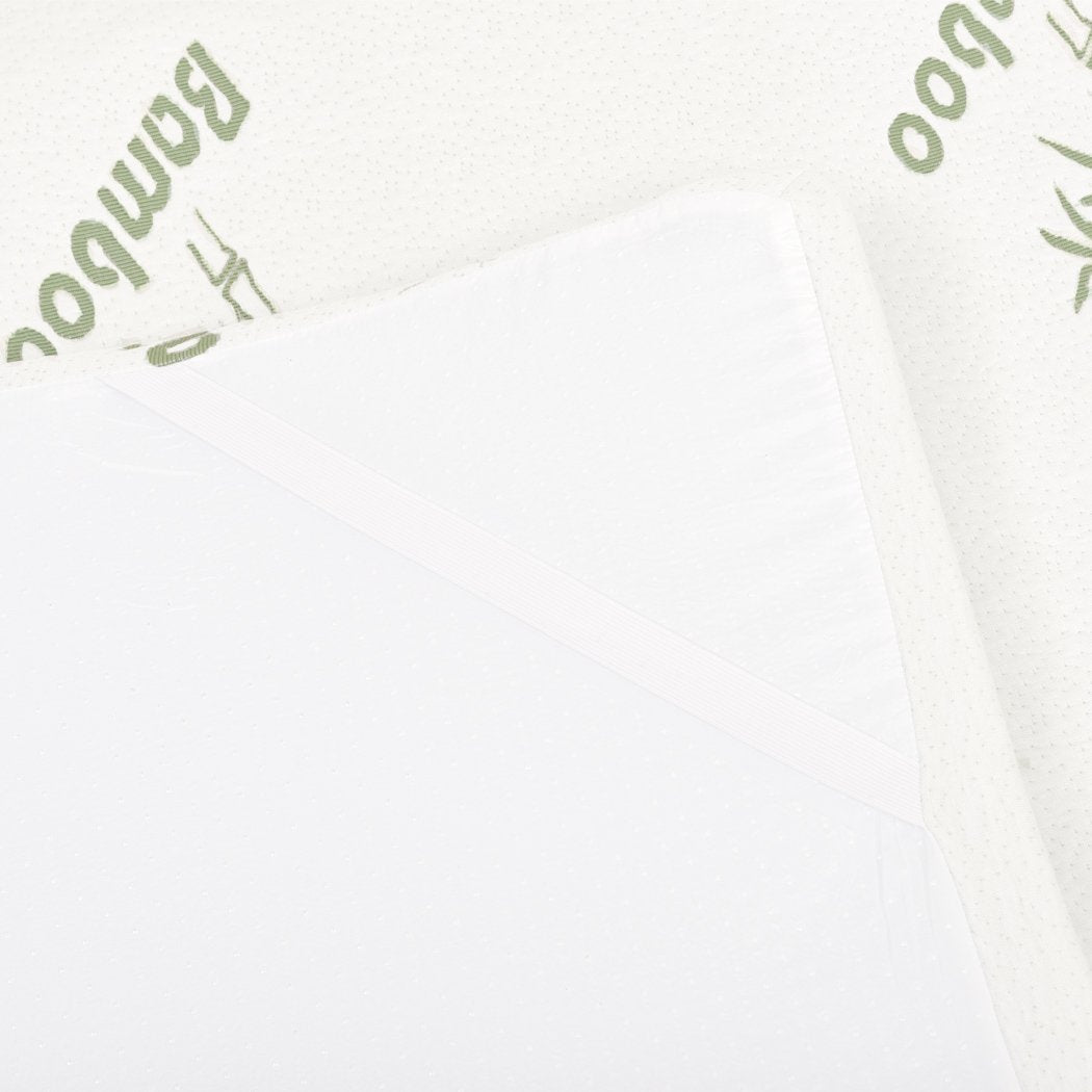 COOL GEL Memory Foam Mattress Topper Bamboo Fabric Cover 4CM 5-Zone Double Dreamz