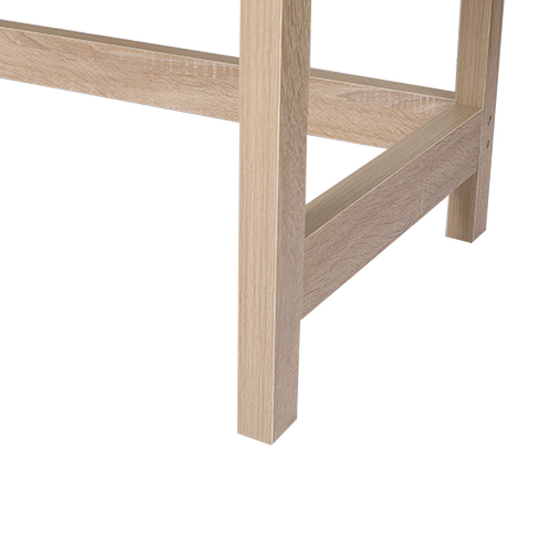 Table Set Rattan Wood Dressing Table Bedroom Desk Stool Home Office Desks Levede