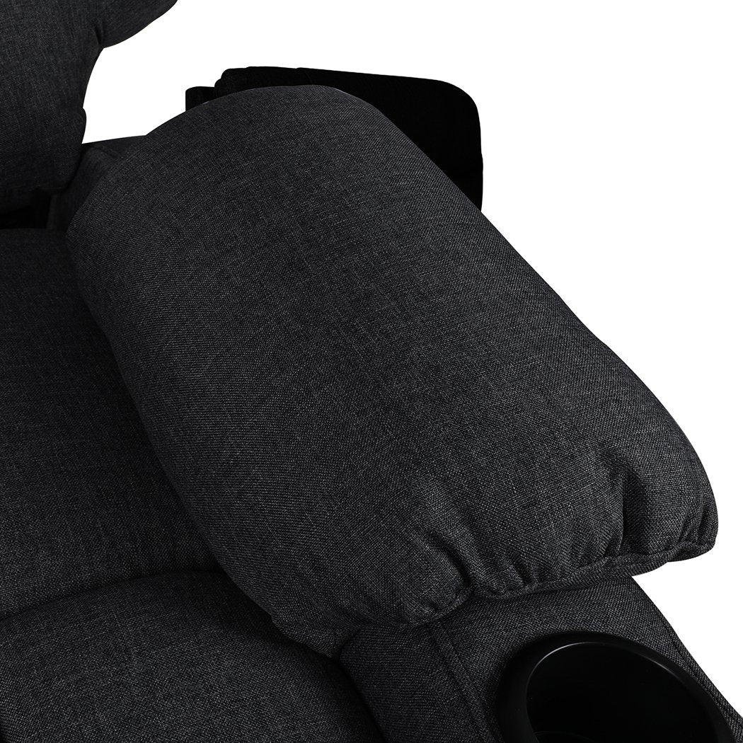 Levede Recliner Chair Electric Lift Chair Armchair Lounge Fabric Sofa USB Charge Big Bedding Australia