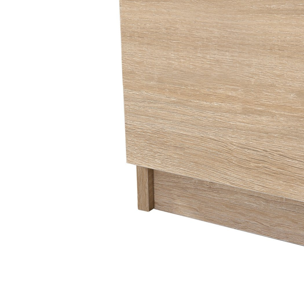 2x  TV Cabinet Entertainment Stand Units LED Line Shelf Storage Furniture Levede