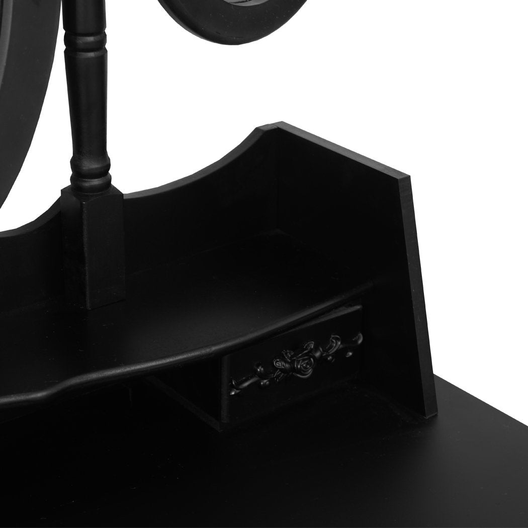 Dressing Table Stool Mirror Drawer Cabinet Jewellery Organizer Bedroom Levede