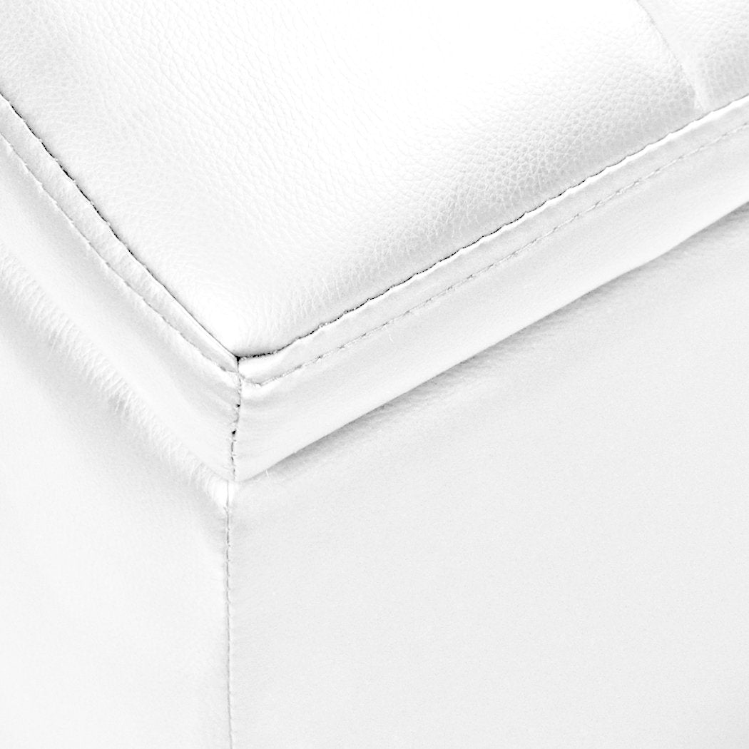 Blanket Box Storage Ottoman PU Leather Fabric Chest Toy Clothes Foot Stool Bed Big Bedding Australia