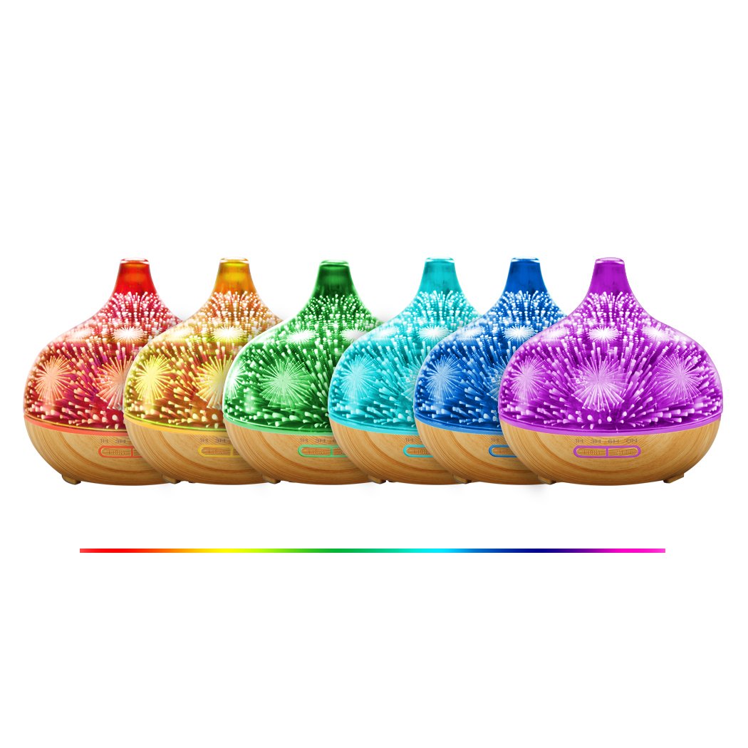 Aroma Diffuser Aromatherapy Ultrasonic 3D Air Humidifier Purifier Fireworks Big Bedding Australia