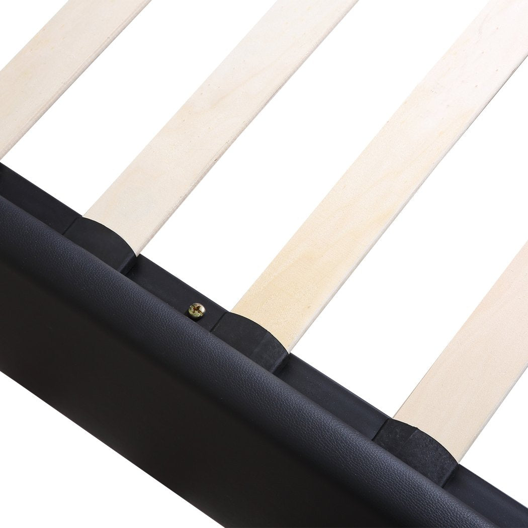 Gas Lift Bed Frame Premium PU Leather Base Mattress Storage Queen Size Levede