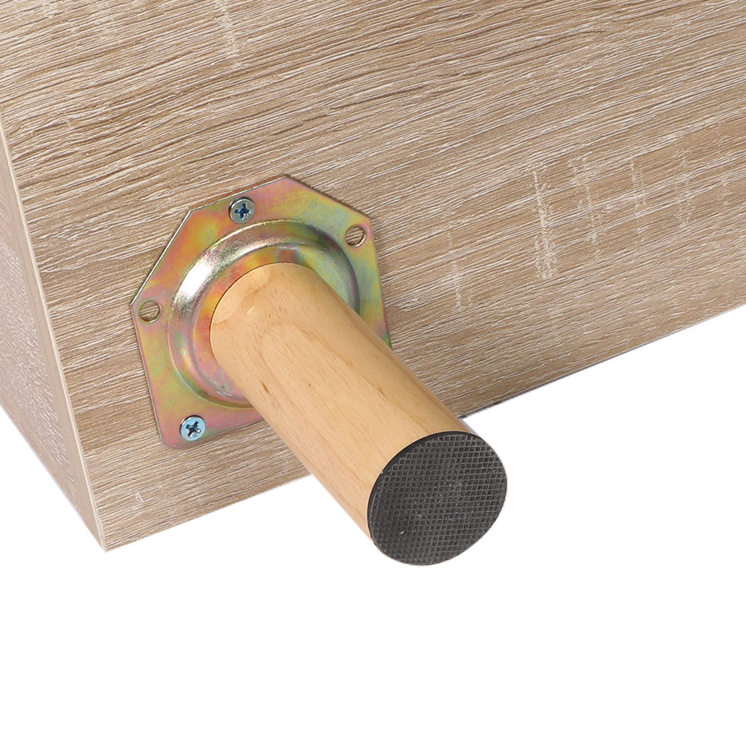 Storage Cabinet Rattan Dresser Chest of Drawers Tallboy Wooden 3 Drawers Levede