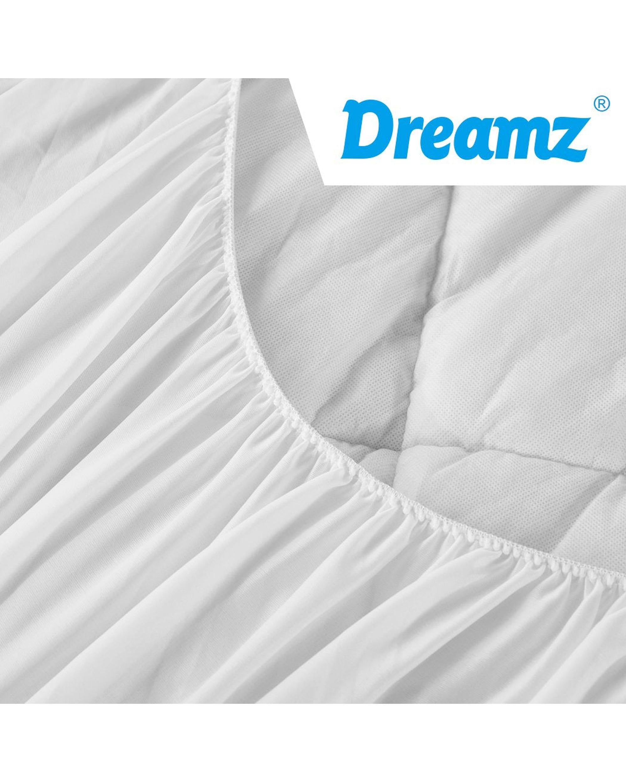 Bamboo Pillowtop Mattress Topper Protector Waterproof Cool Cover Single Dreamz