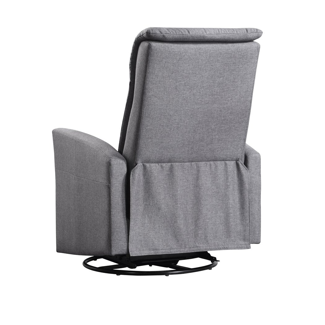 Recliner Chair Chairs Armchair Sofa Lounge Couch Padded Grey Fabric Levede