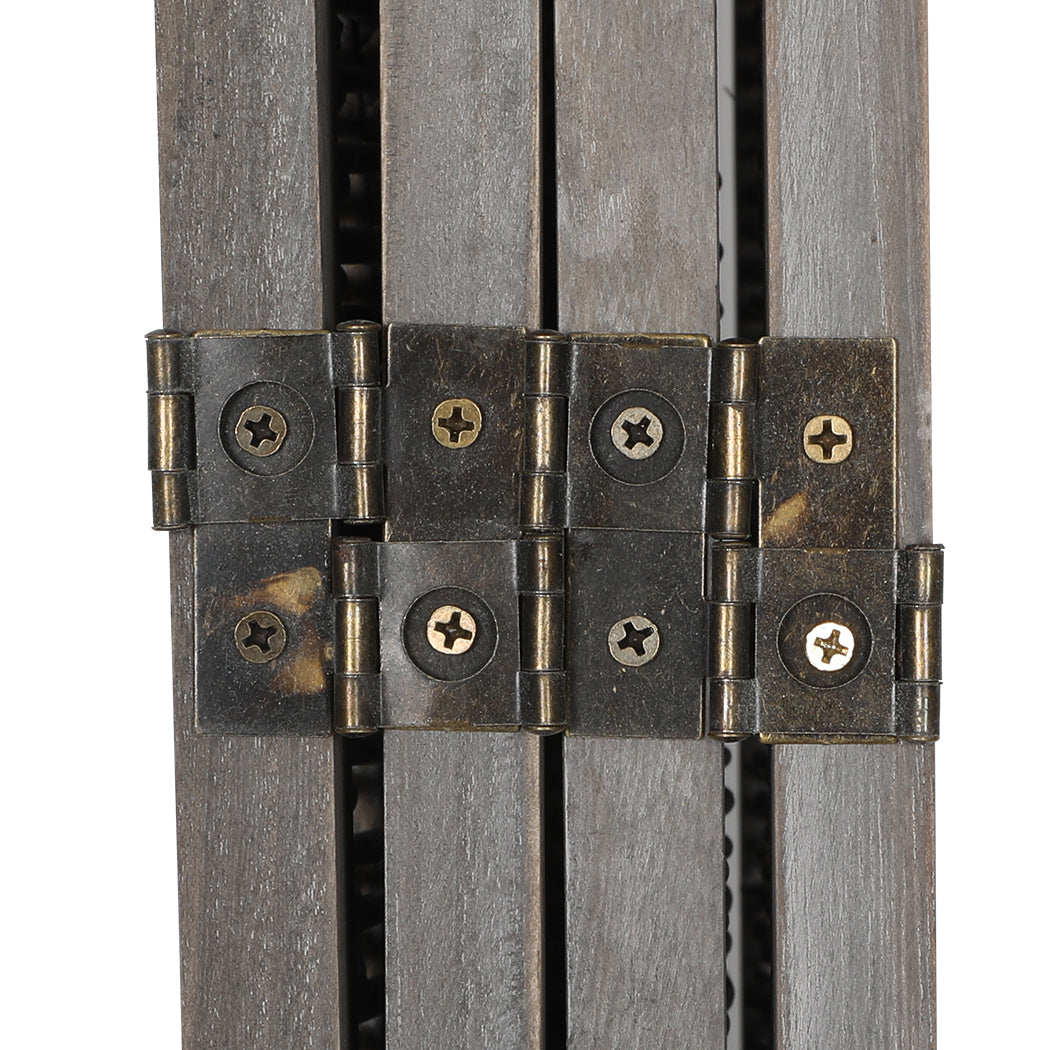 4 Panels Room Divider Screen Privacy Rattan Timber Fold Woven Grey Big Bedding Australia