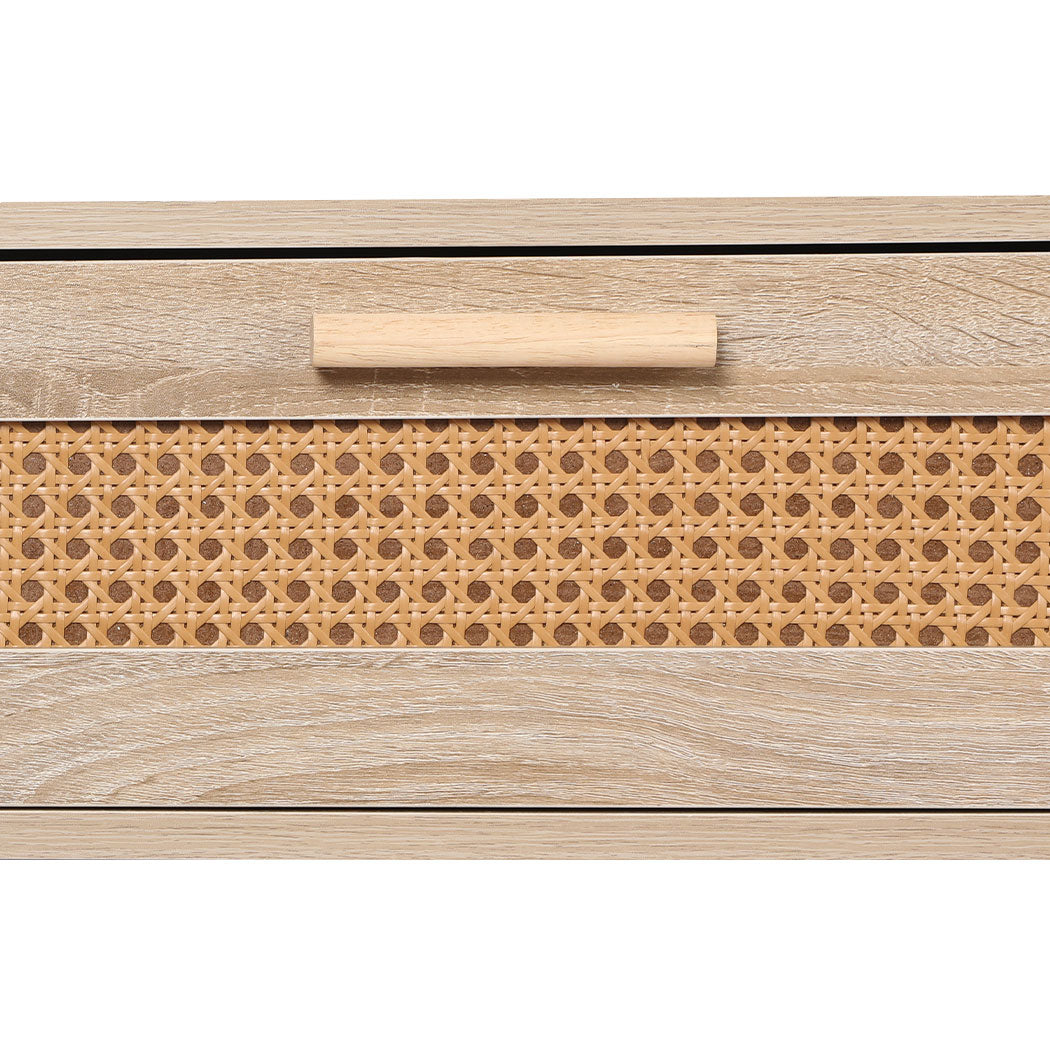 Table Set Rattan Wood Dressing Table Bedroom Desk Stool Home Office Desks Levede