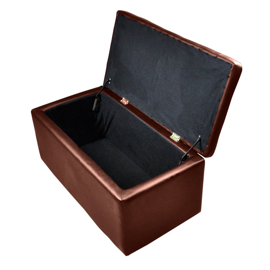 Blanket Box Storage Ottoman PU Leather Fabric Chest Toy Clothes Foot Stool Bed Big Bedding Australia