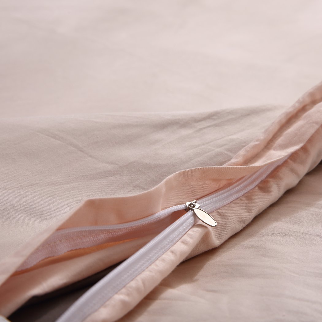 121x92cm Cotton Anti Anxiety Weighted Blanket Cover Protector Beige Dreamz