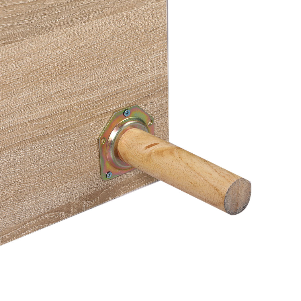 Storage Cabinet Rattan Dresser Chest of Drawers Tallboy Wooden Cabinet Levede