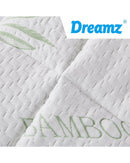 Bamboo Pillowtop Mattress Topper Protector Waterproof Cool Cover Single Dreamz