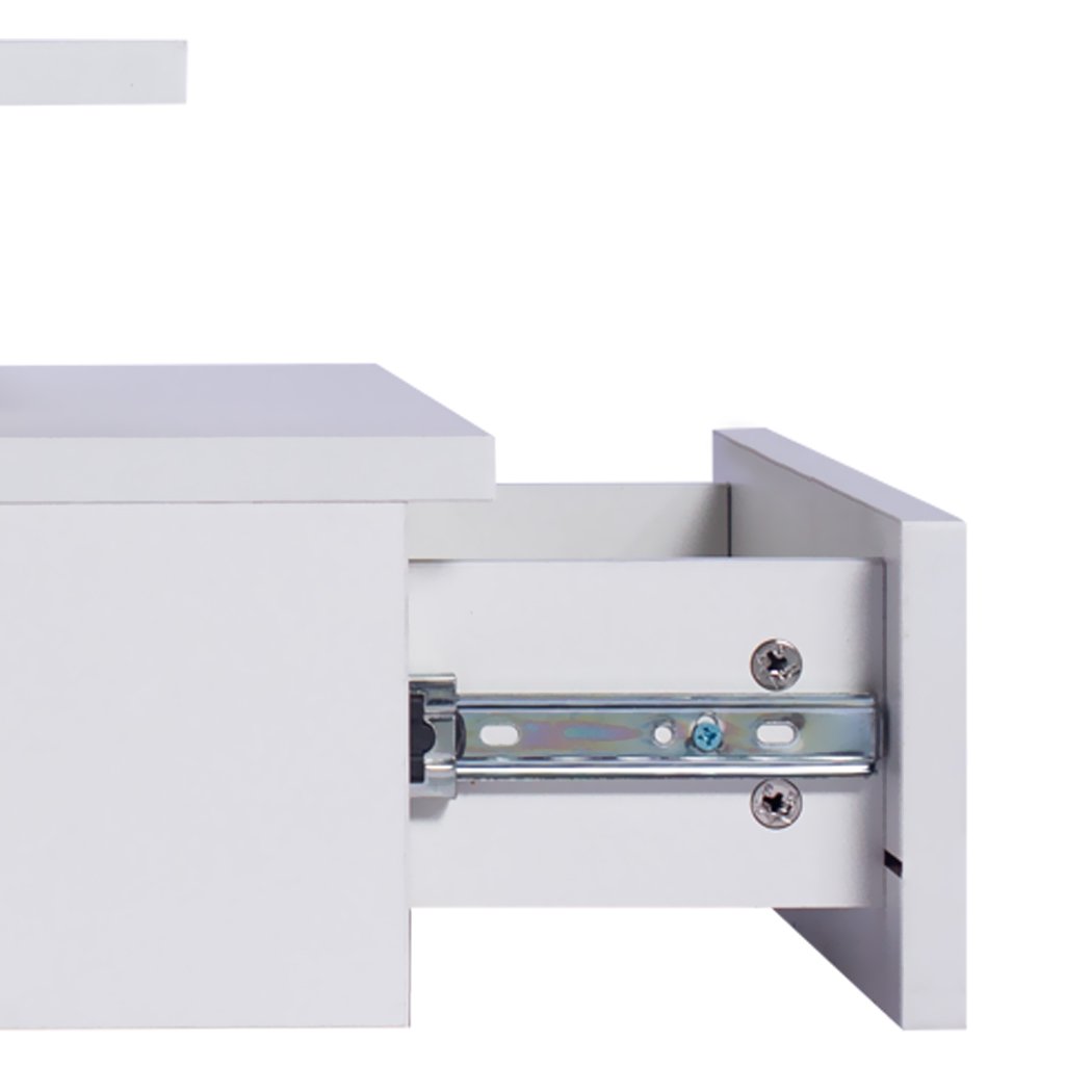 Bedside Tables LED Wall Mounted Cabinet Side Table Floating Nightstand X2 Levede