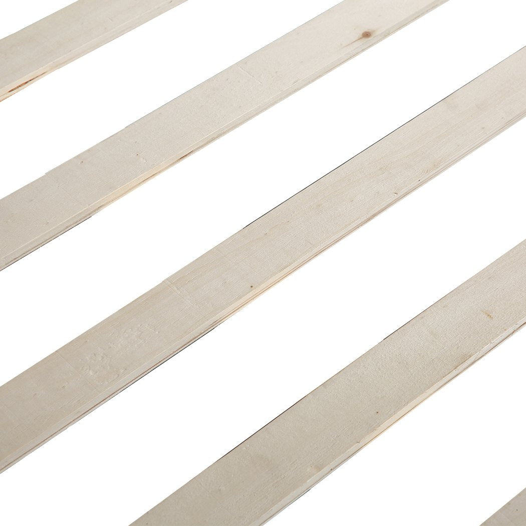 Pine Wood Kids Children Bed Frame Mattress Platform Base King Single Size Levede