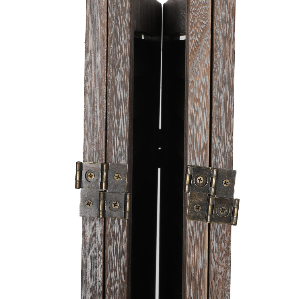 4 Panel Room Divider Folding Screen Privacy Dividers Stand Wood Brown Big Bedding Australia