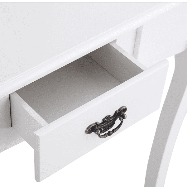 DRESSING TABLE STOOL MIRROR MAKEUP JEWELLERY ORGANIZER DRAWER CABINET Levede