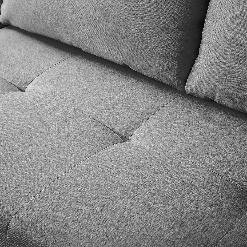 3-Seater Sofa Bed Set Storage Corner Futon Fabric Lounge Chaise Couch Levede