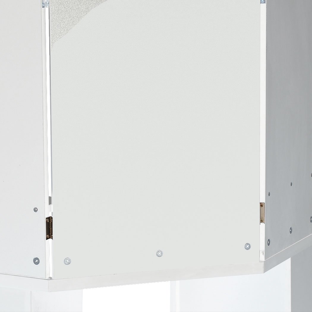 Dressing Table Stool Mirror Jewellery Organiser Makeup Cabinet 5 Drawers White Levede