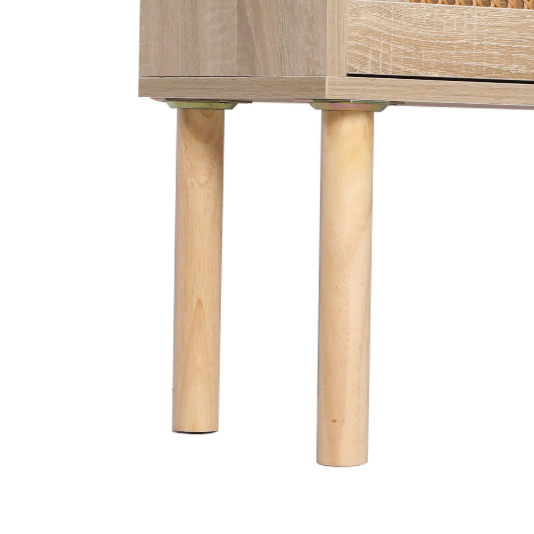 Storage Cabinet Rattan Dresser Chest of Drawers Tallboy Wooden Cabinet Levede