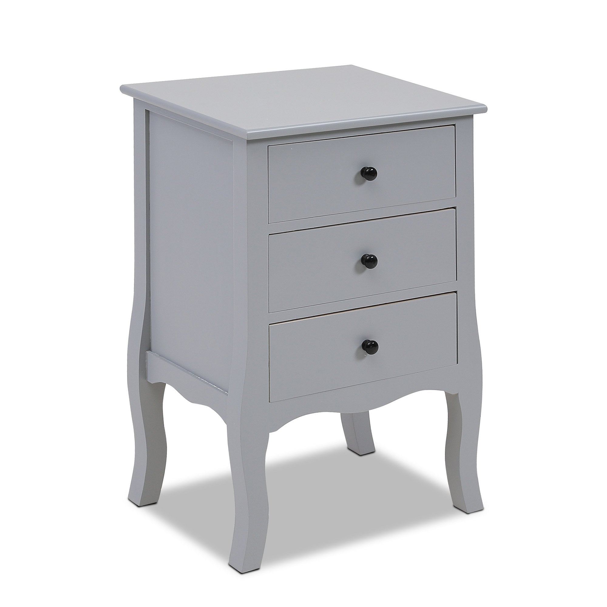 Bedside Tables Chest of 3 Drawer Storage Cabinet Bedroom Furniture Levede