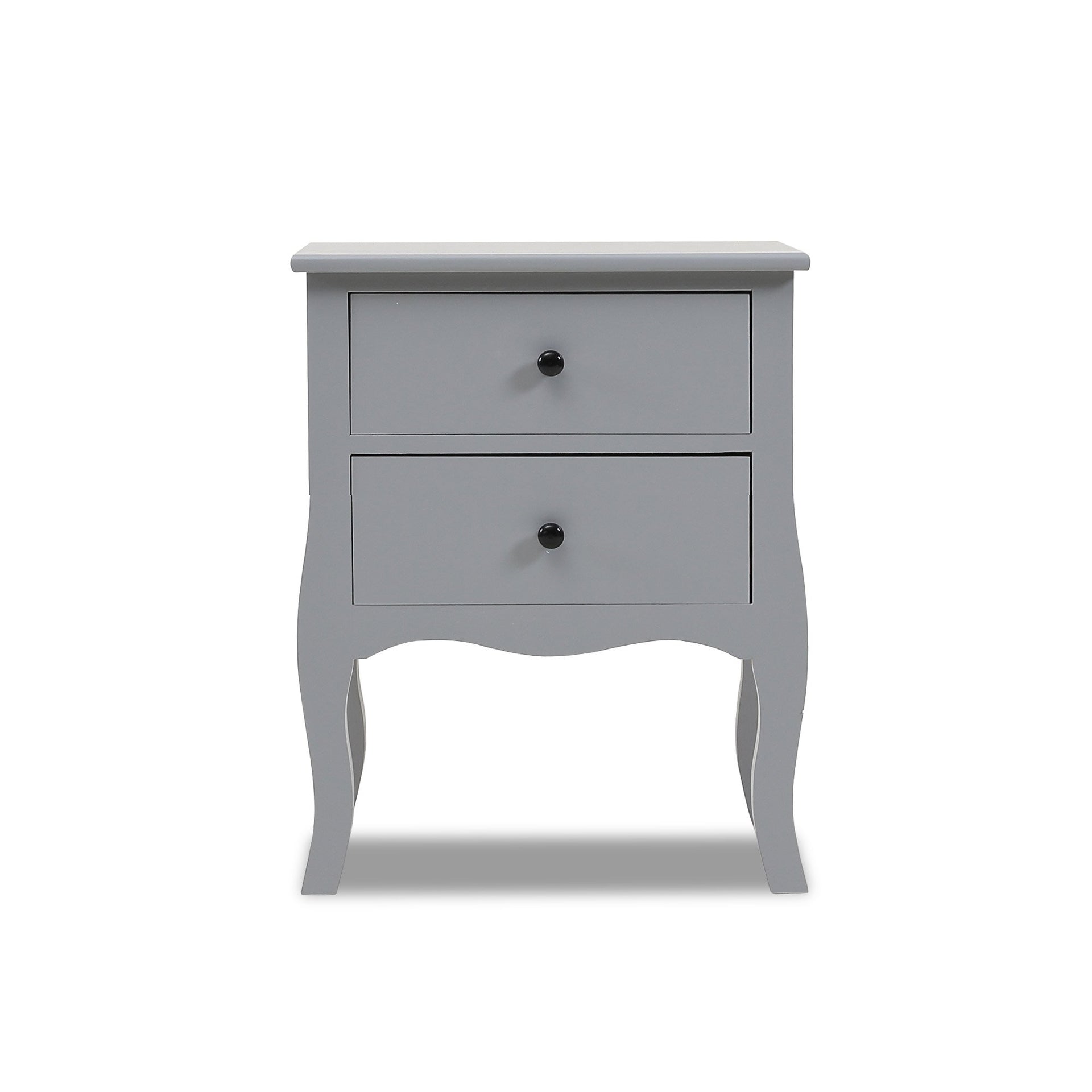 Bedside Tables Chest of 2 Drawer Storage Cabinet Bedroom Furniture Levede