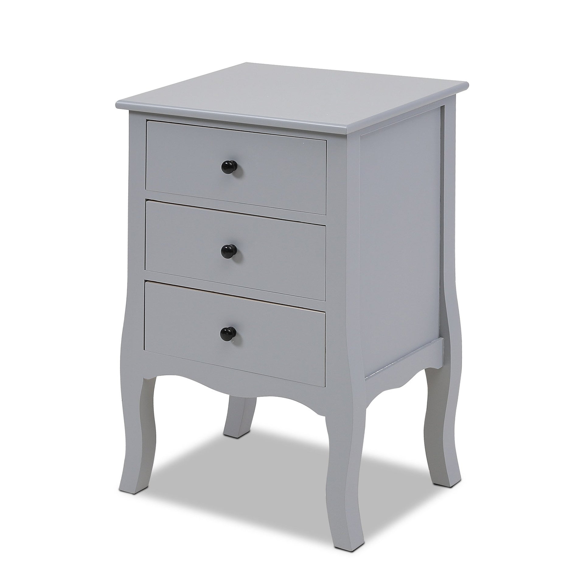 Bedside Tables Chest of 3 Drawer Storage Cabinet Bedroom Furniture Levede