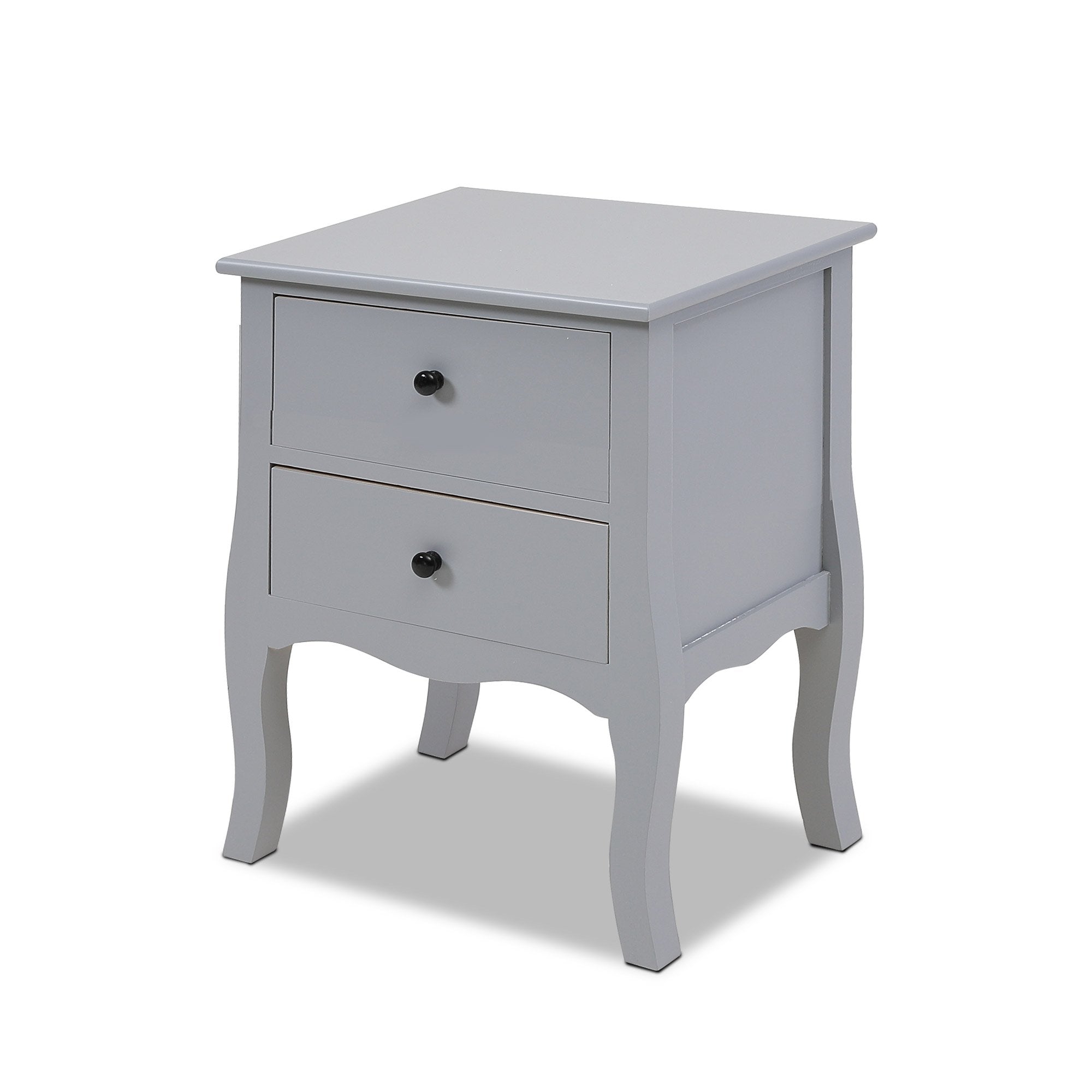 Bedside Tables Chest of 2 Drawer Storage Cabinet Bedroom Furniture Levede