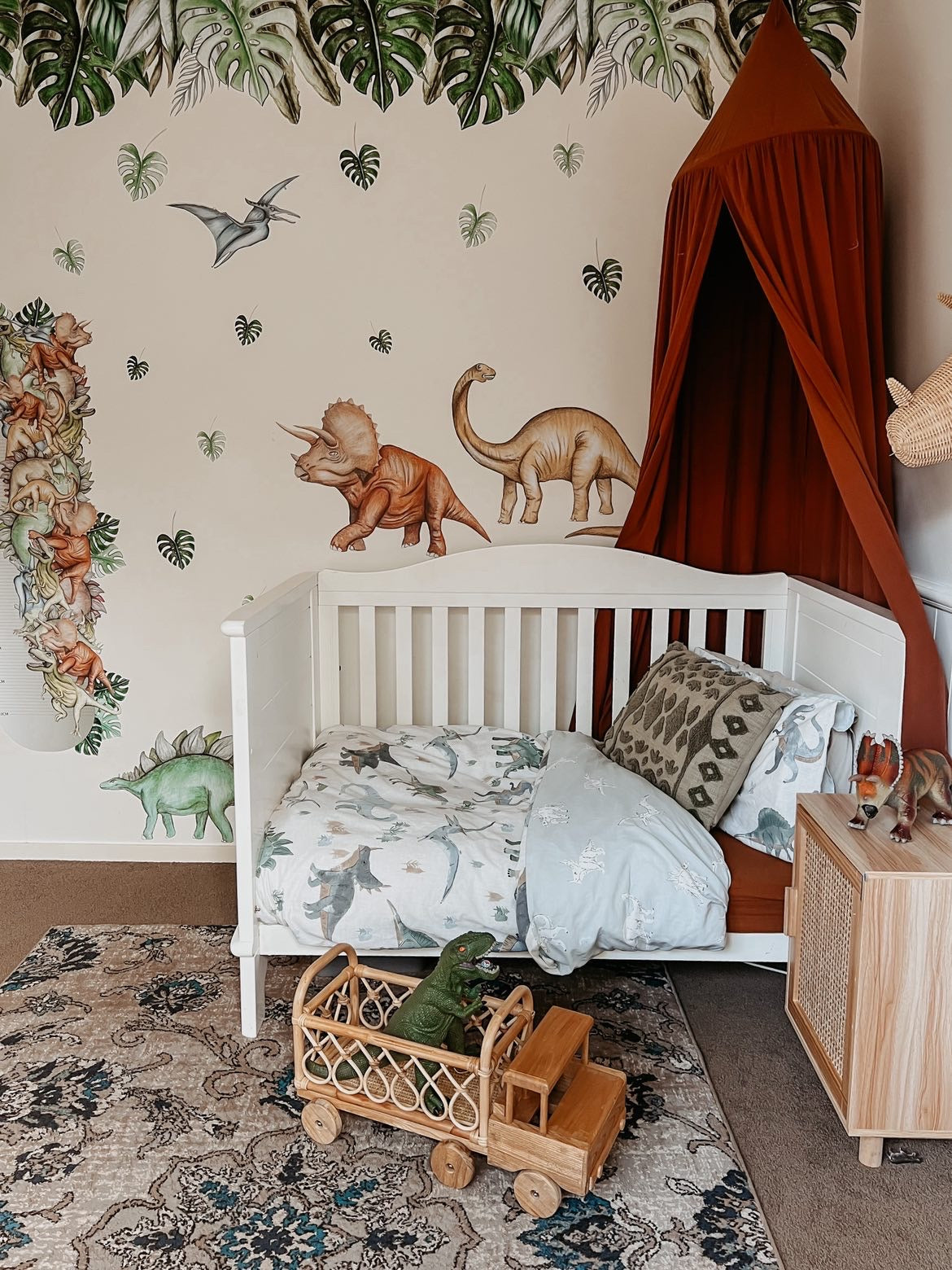 Dinosaur Height Chart Polka Art Prints