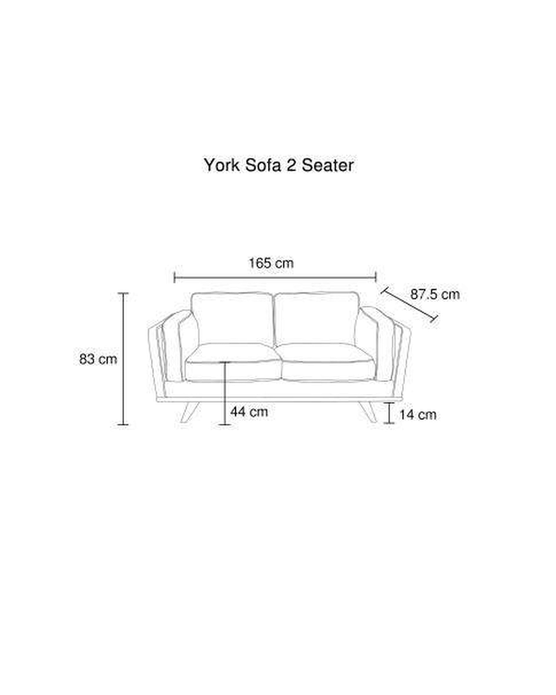 Leatherette Brown York Sofa 2 Seater Melbournians Furniture