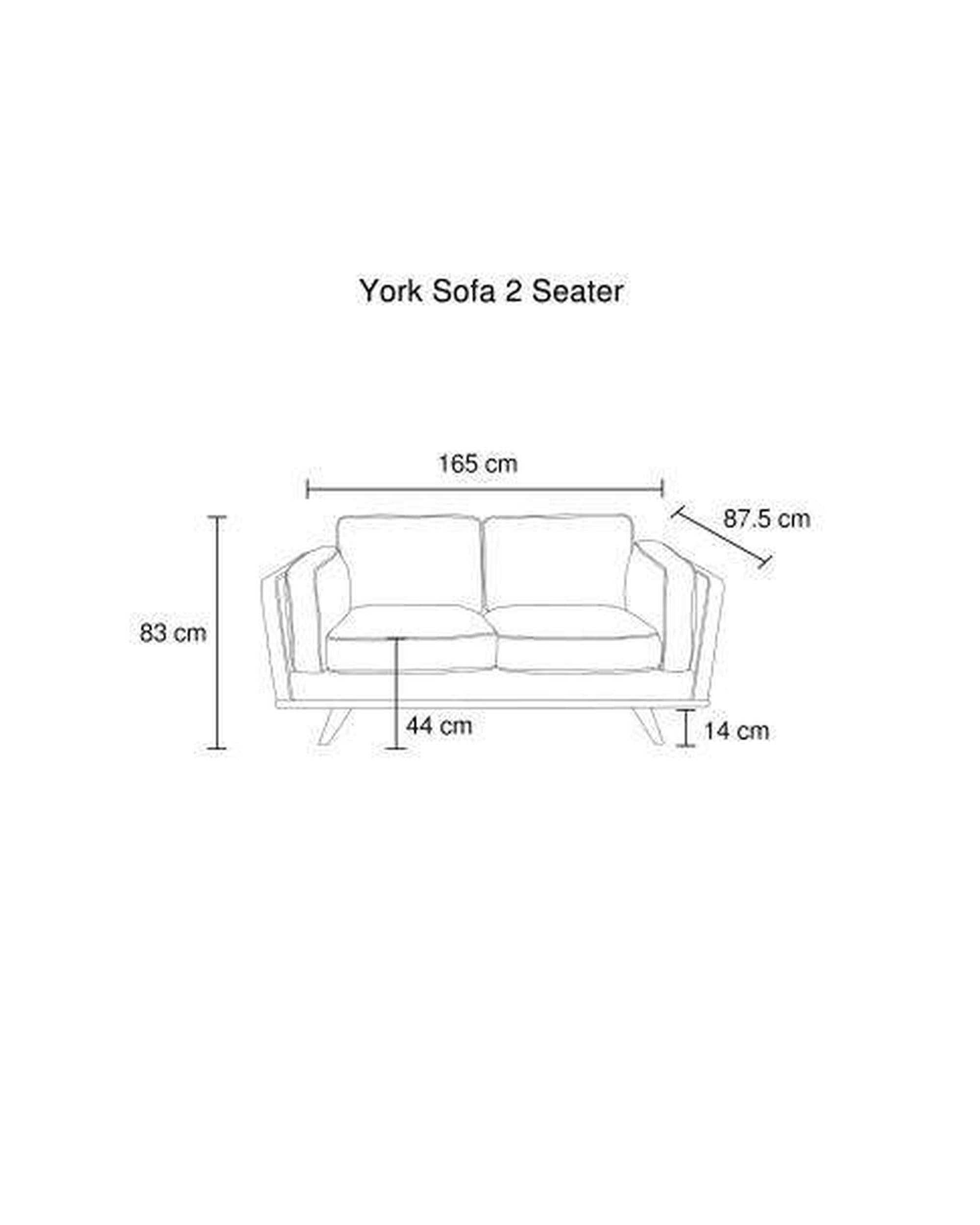 Leatherette Brown York Sofa 2 Seater Melbournians Furniture