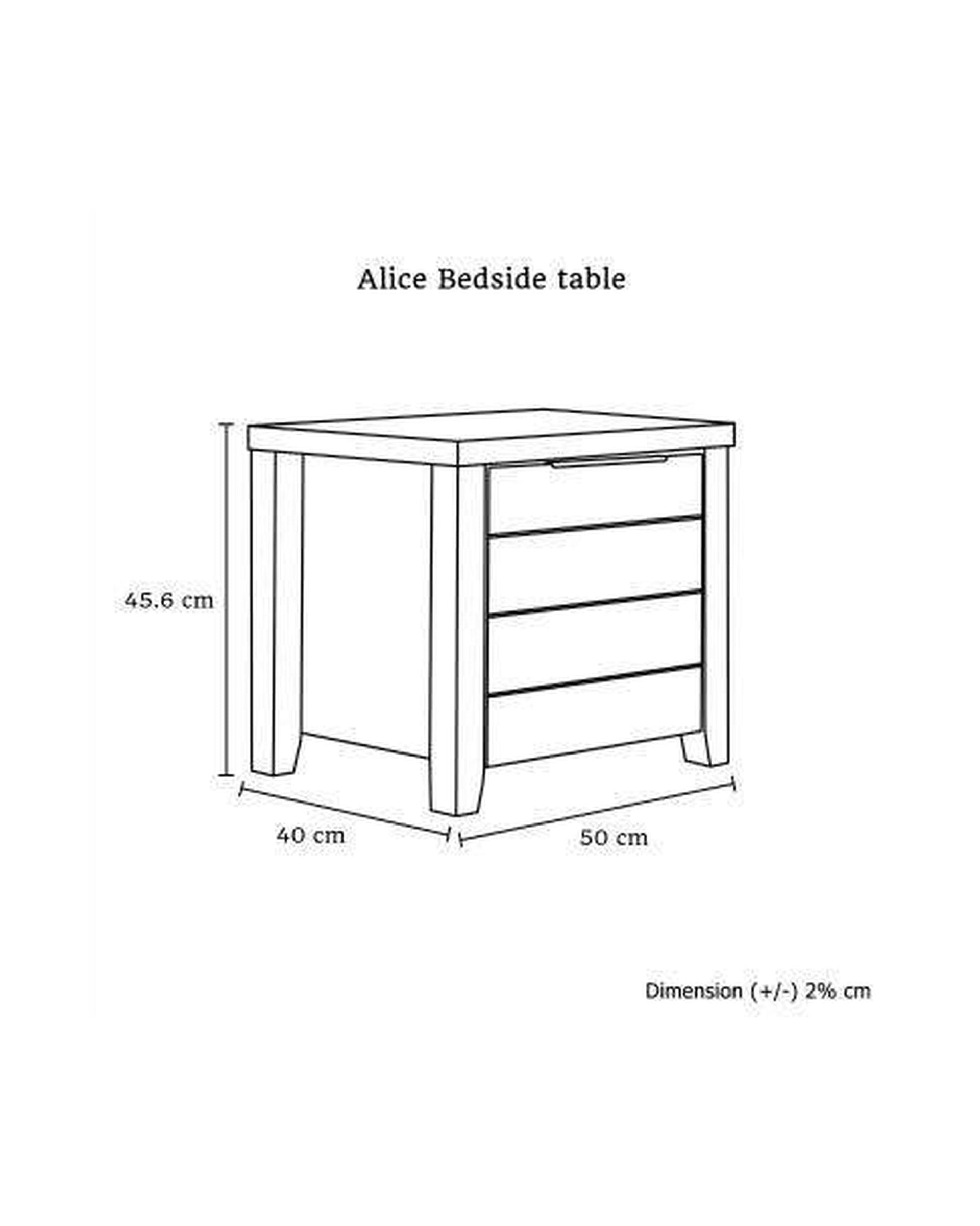 Alice 2 Drawer Night Stand (Bedside) Melbournians Furniture