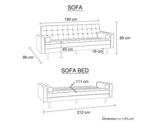 Sofa Marcella Beige Standard Fabric Melbournians Furniture