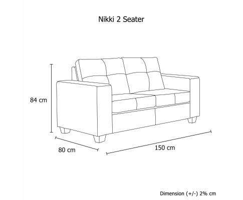 Nikki Sofa Black 2 Seater Melbournians Furniture