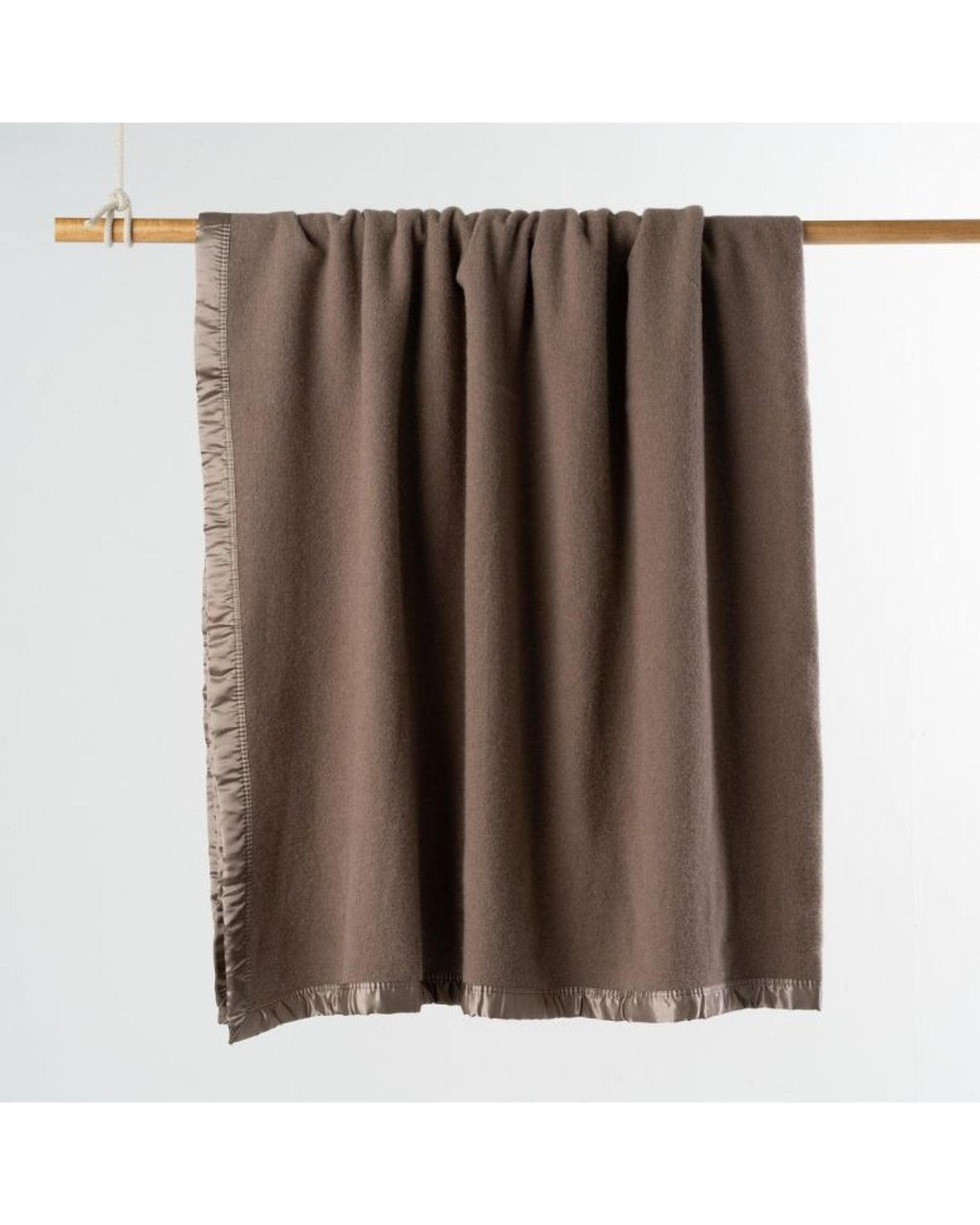 Jason Bedding Blanket Jason Bedding AUSTRALIAN WOOL BLANKET W/SATIN TRIM EDGE 500gsm - Taupe