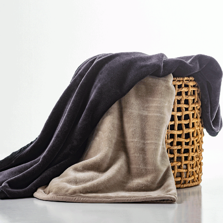 FAUX MINK BLANKET - 2 Colours Jason Bedding