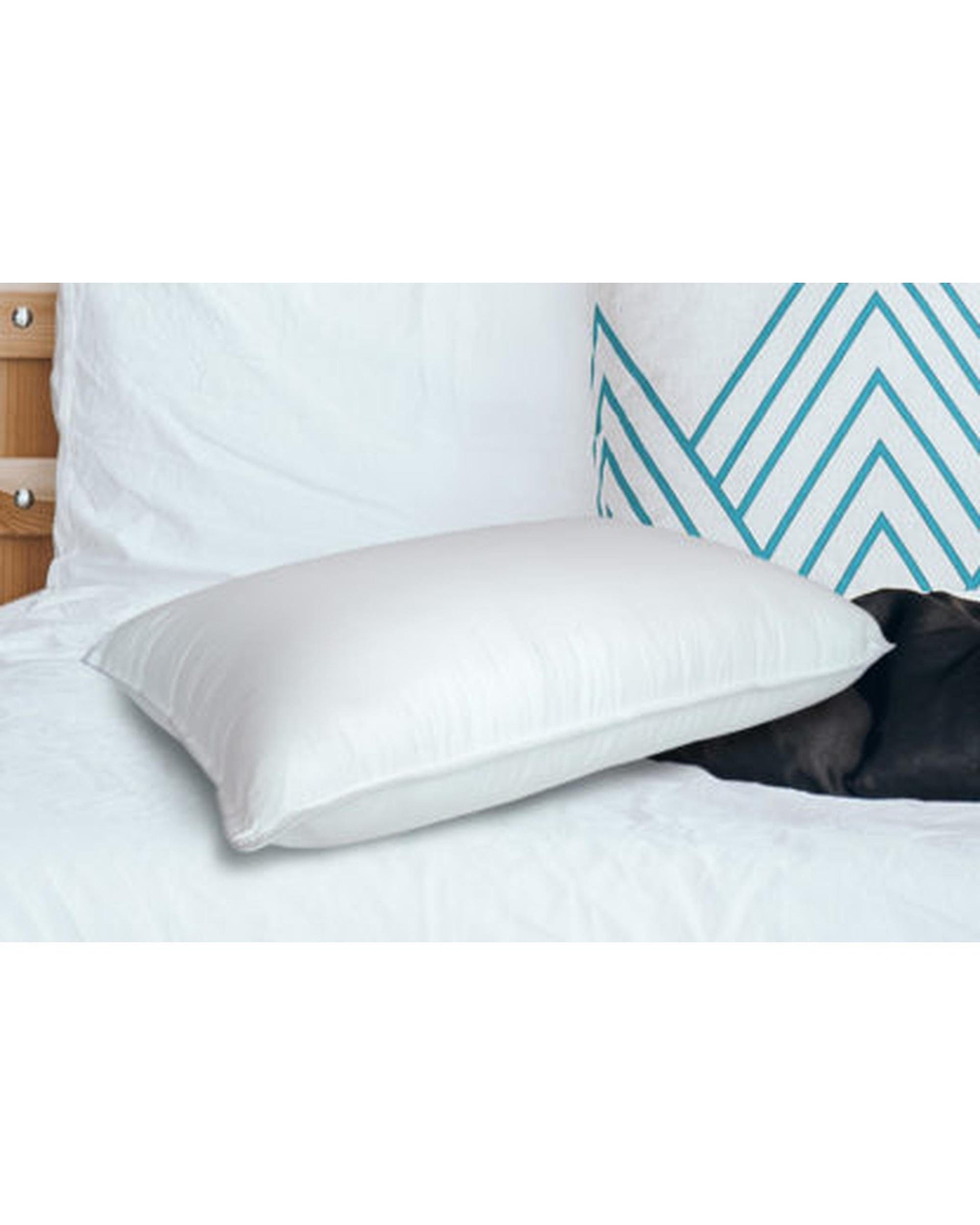 Jaspa Black Pillows/Cushions Jaspa Black Low & Firm Pillow