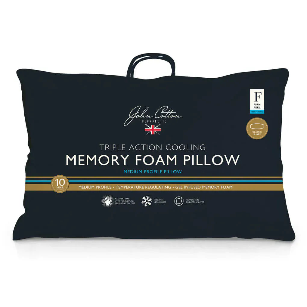 John Cotton Pillows/Cushions John Cotton Triple Action Cooling Memory Foam Pillow