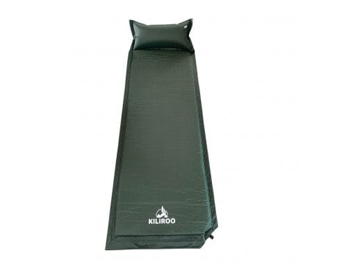 Kiliroo Outdoor Sleeping KILIROO Inflating Camping Mat with Pillow - Army Green