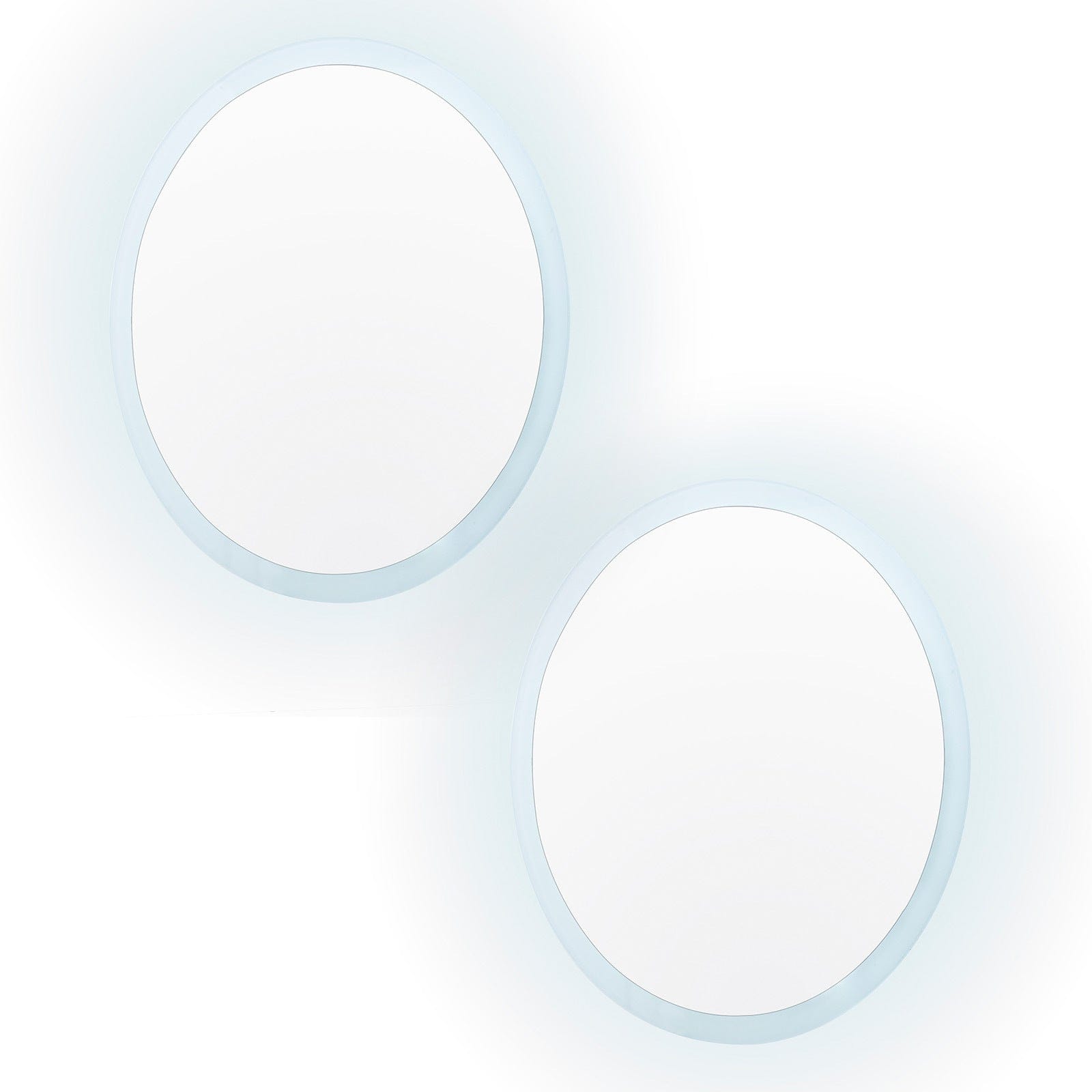 La Bella Mirror 2 Set La Bella LED Wall Mirror Round Touch Anti-Fog Makeup Decor Bathroom Vanity 70cm