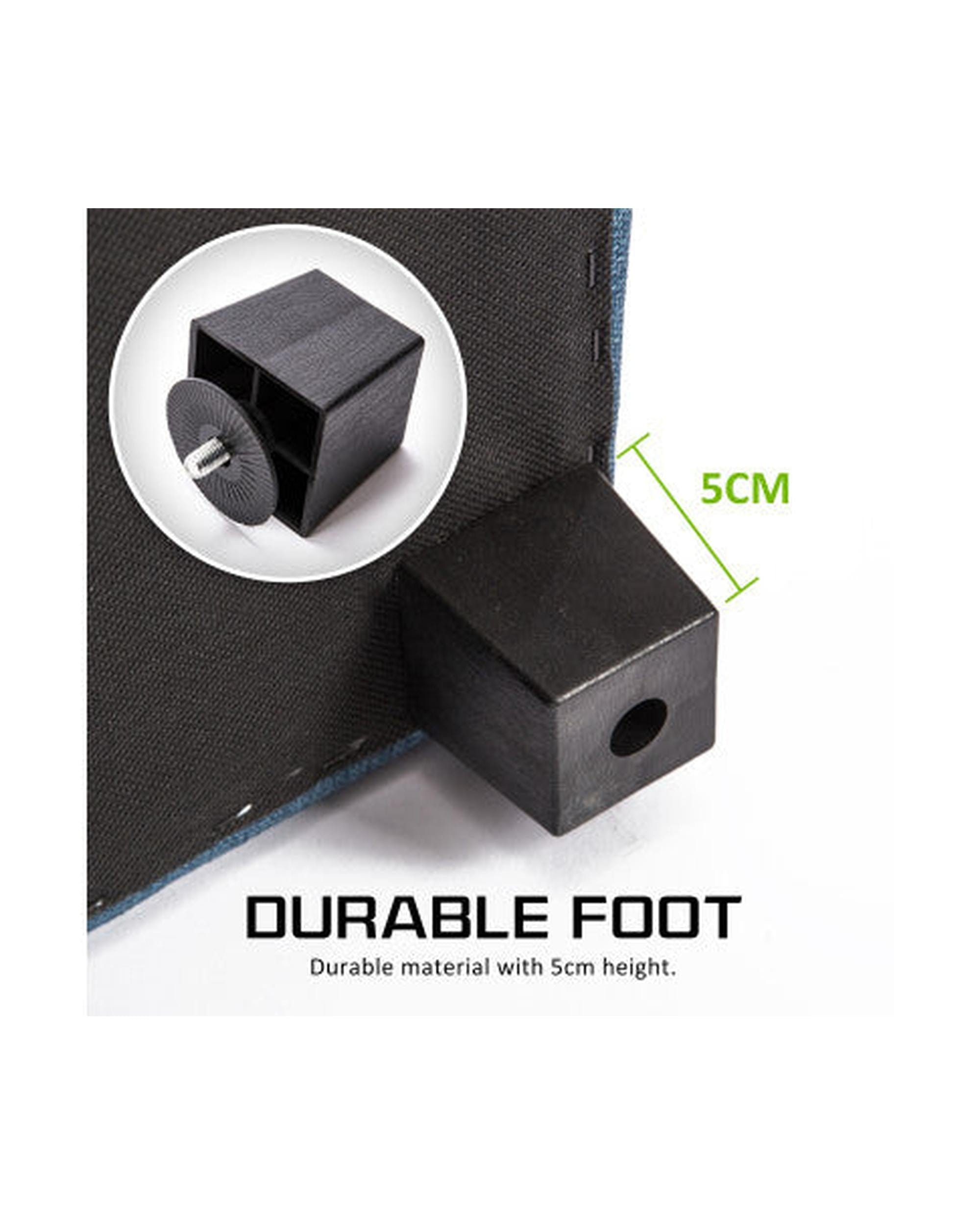 La Bella Ottoman La Bella Light Grey Blue Storage Ottoman Stool Fabric