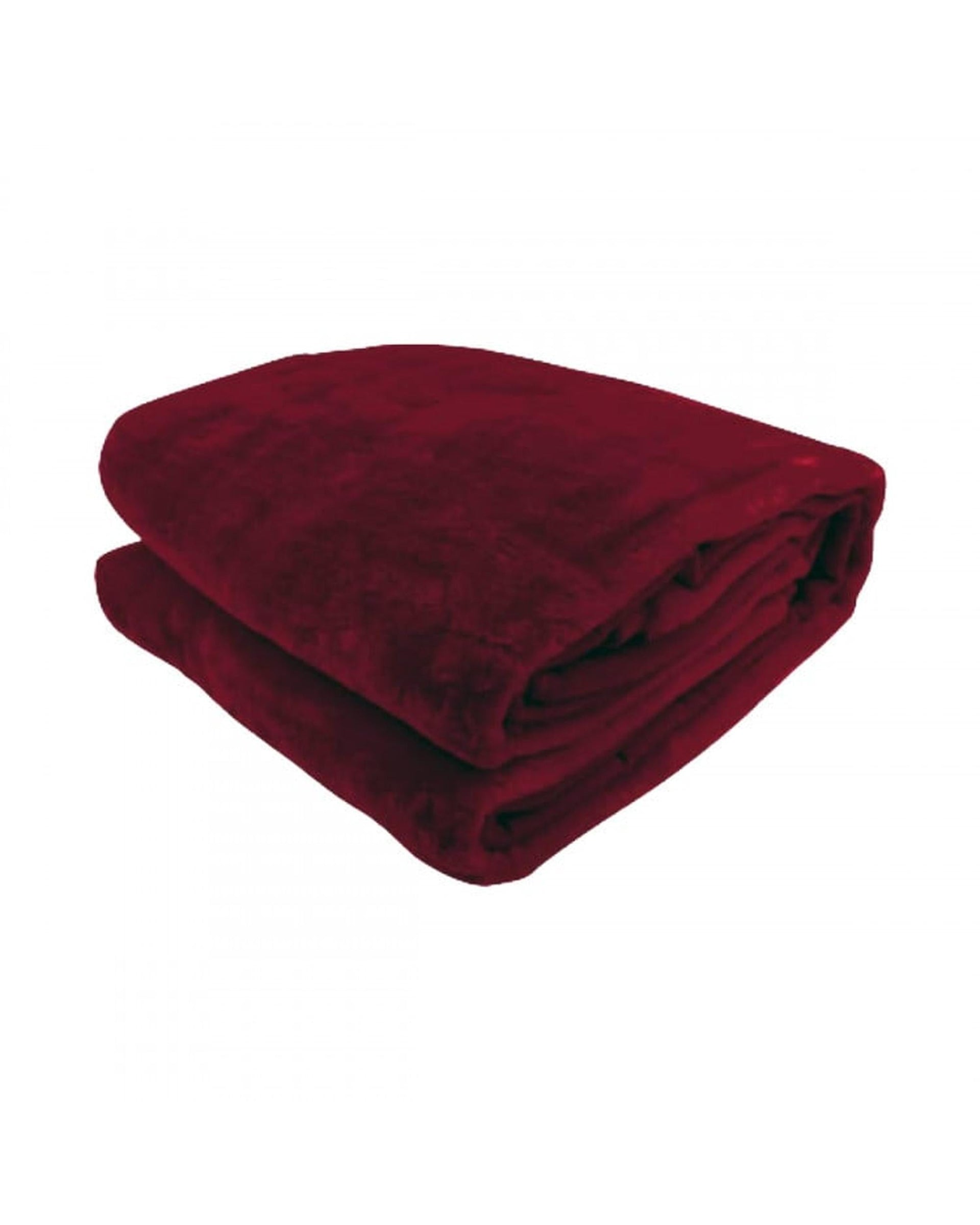 Laura Hill Blanket LAURA HILL 800GSM HEAVY DOUBLE-SIDED FAUX MINK BLANKET - RED