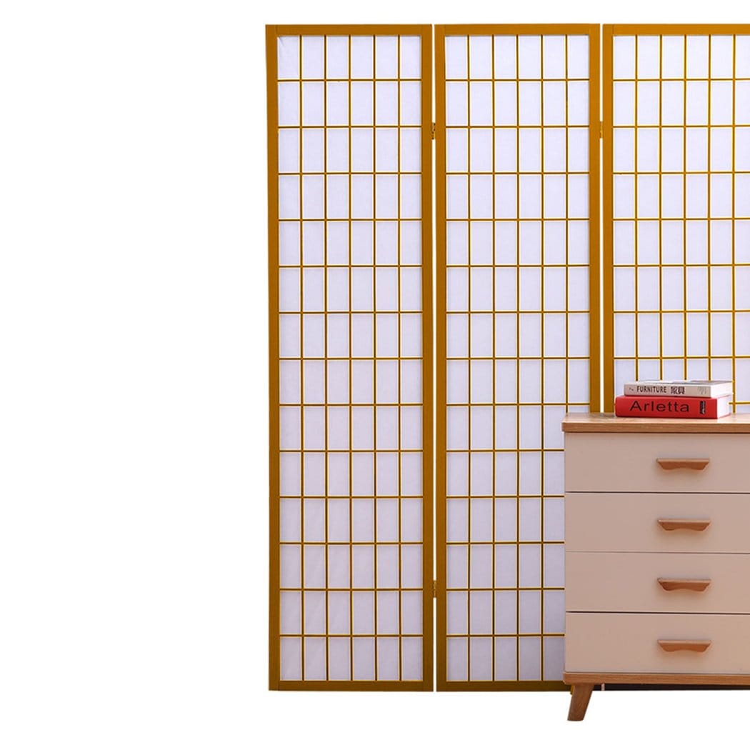 Levede Room Divider 3 Panel Free Standing Foldable  Room Divider Privacy Screen  Wood Frame